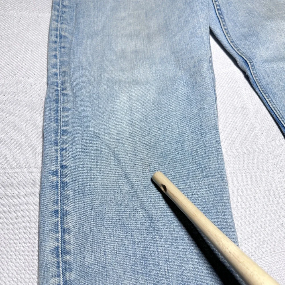 Faherty Jeans Mens 36x30 Organic Cotton Stretch Straight Leg Light Wash Blue